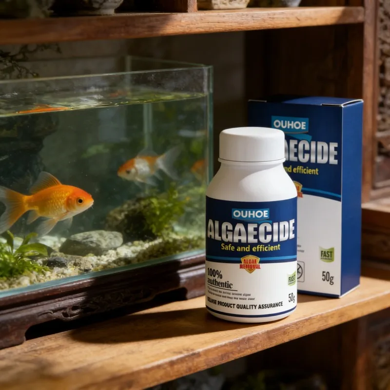 Planted Aquarium Equipment - สารกำจัดสาหร่ายประสิทธิภาพสูง 50 กรัม สำหรับควบคุมสาหร่ายและตะไคร่น้ำในบ่อปลา ลดน้ำเขียว ทำให้น้ำใส