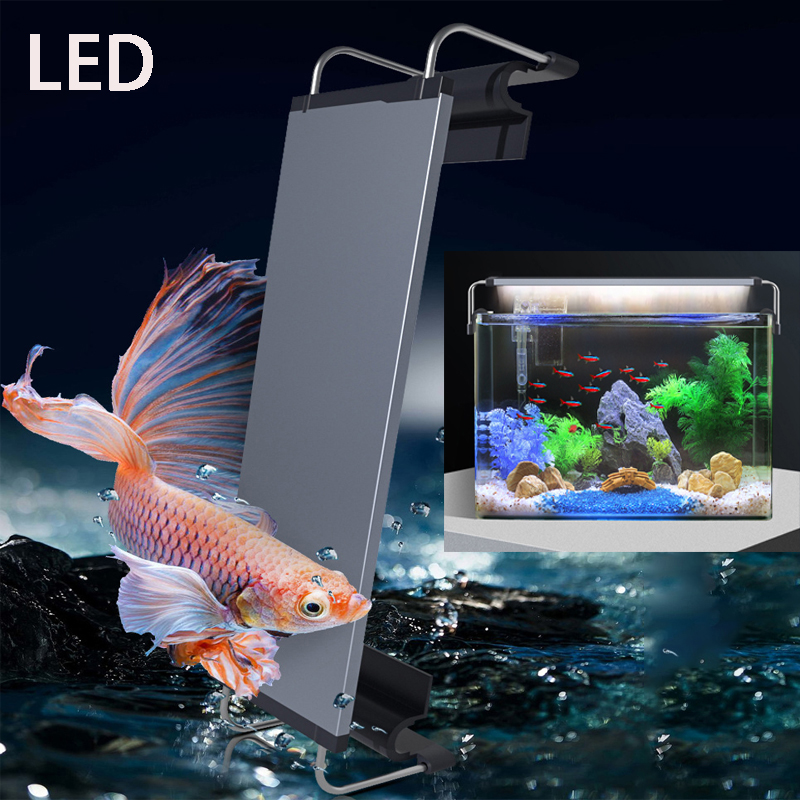 Aquarium Plant Red - ไฟ LED สำหรับตู้ปลาแสงภูมิทัศน์ของพืชน้ำในอะลูมินัมอัลลอยไฟ LED สีขาวสีแดงสีฟ้า