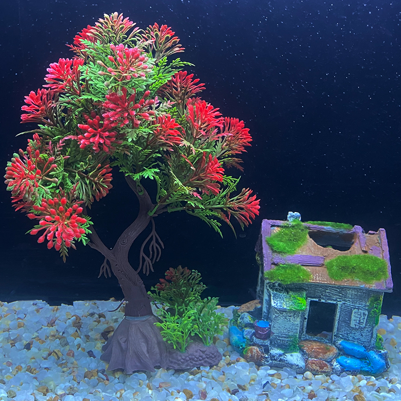 Aquarium Plant Live - หญ้าเทียมสำหรับตกแต่งตู้ปลาตู้ปลาตู้ปลาแบบทำมืออุปกรณ์ประดับตกแต่งต้นไม้สำหรับตู้ปลาขนาด26ซม./10.24นิ้ว