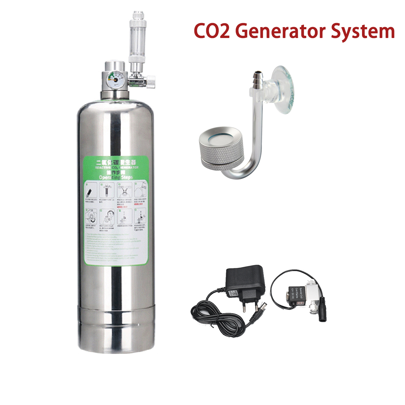 Planted Aquarium Co2 Kit - Aquarium CO2 Generator system Kit สแตนเลส