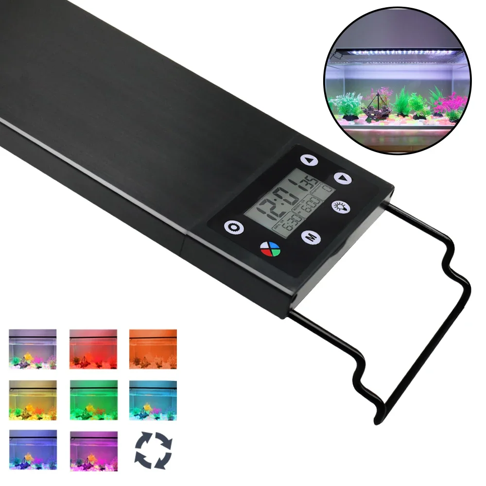 Aquarium Plant Grow Light - IP68ไฟ LED ตู้ปลากันน้ำ, ไฟตู้ปลาสเปกตรัมเต็มรูปแบบพร้อมโคมไฟปลูกพืชน้ำ24/7และ100V-240V, 30-60cm