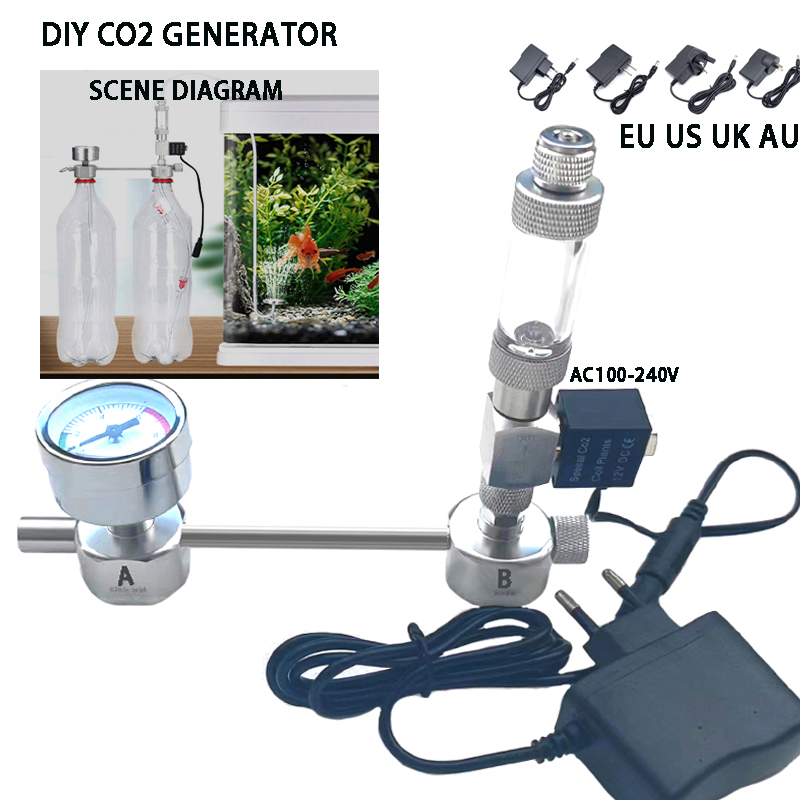 Planted Aquarium Co2 Kit - ชุดระบบเครื่องกำเนิด CO2 สำหรับตู้ปลา DIY เครื่องกำเนิด CO2,