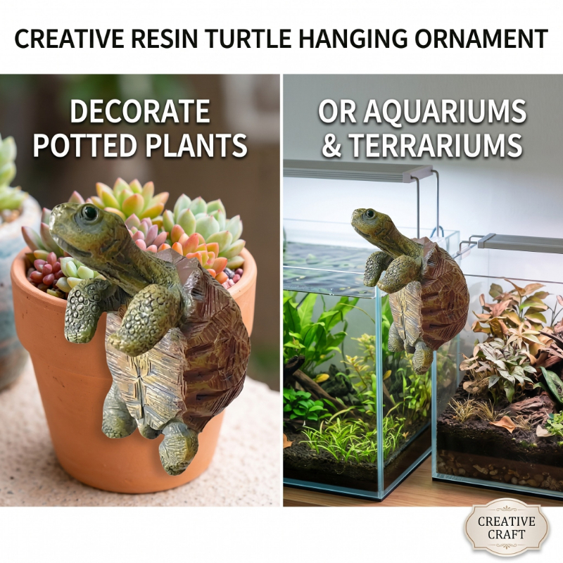 Aquarium Plants - ตุ๊กตาเต่าตกปลา ตุ๊กตาเต่าแขวน สำหรับตกแต่งอ่างปลาน้ำพุ ตู้ปลา บ่อปลา สนามหญ้า
