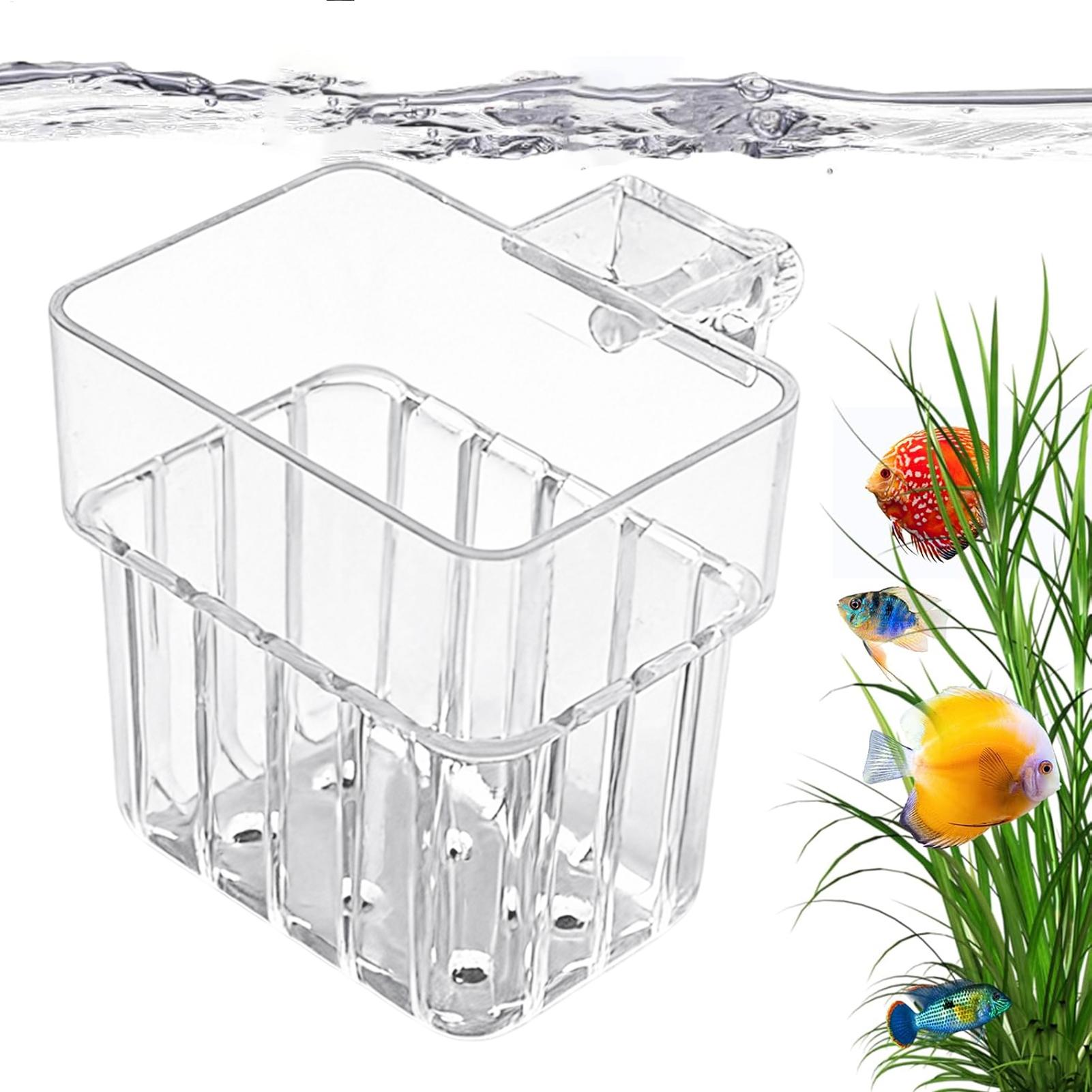 Aquarium Plant Live - กระถางแขวนใสสำหรับตู้ปลา ที่แขวนต้นไม้น้ำ ตัวยึดต้นไม้น้ำ ติดตั้งง่ายและมั่นคงสำหรับตู้ปลา