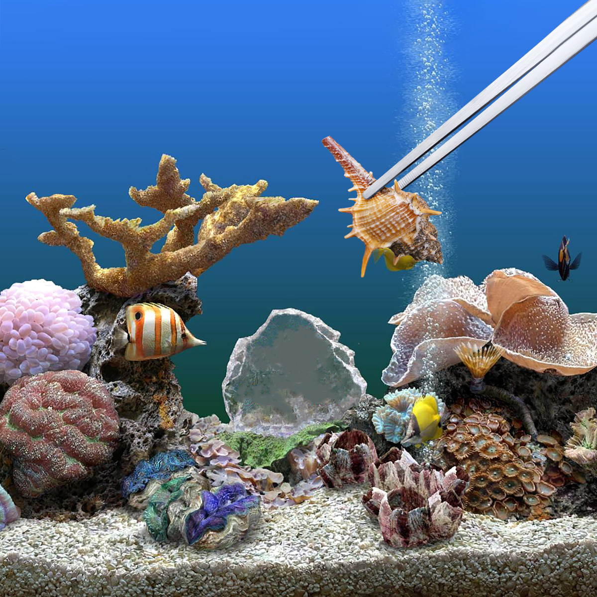 Planted Aquarium Tips - แหนบสแตนเลสสำหรับตัดแต่งพืชน้ำ 2 ชิ้น ขนาด 48 ซม.