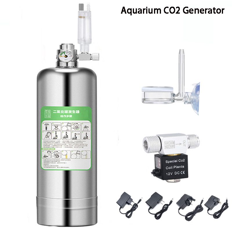 Planted Aquarium Co2 Kit - ชุดระบบสร้าง CO2ตู้ปลาชุดเครื่องปฏิกรณ์คาร์บอนไดออกไซด์คาร์บอนไดออกไซด์สำหรับ CO2ถังทำจากสแตนเลสสำหรับปลูกปลา