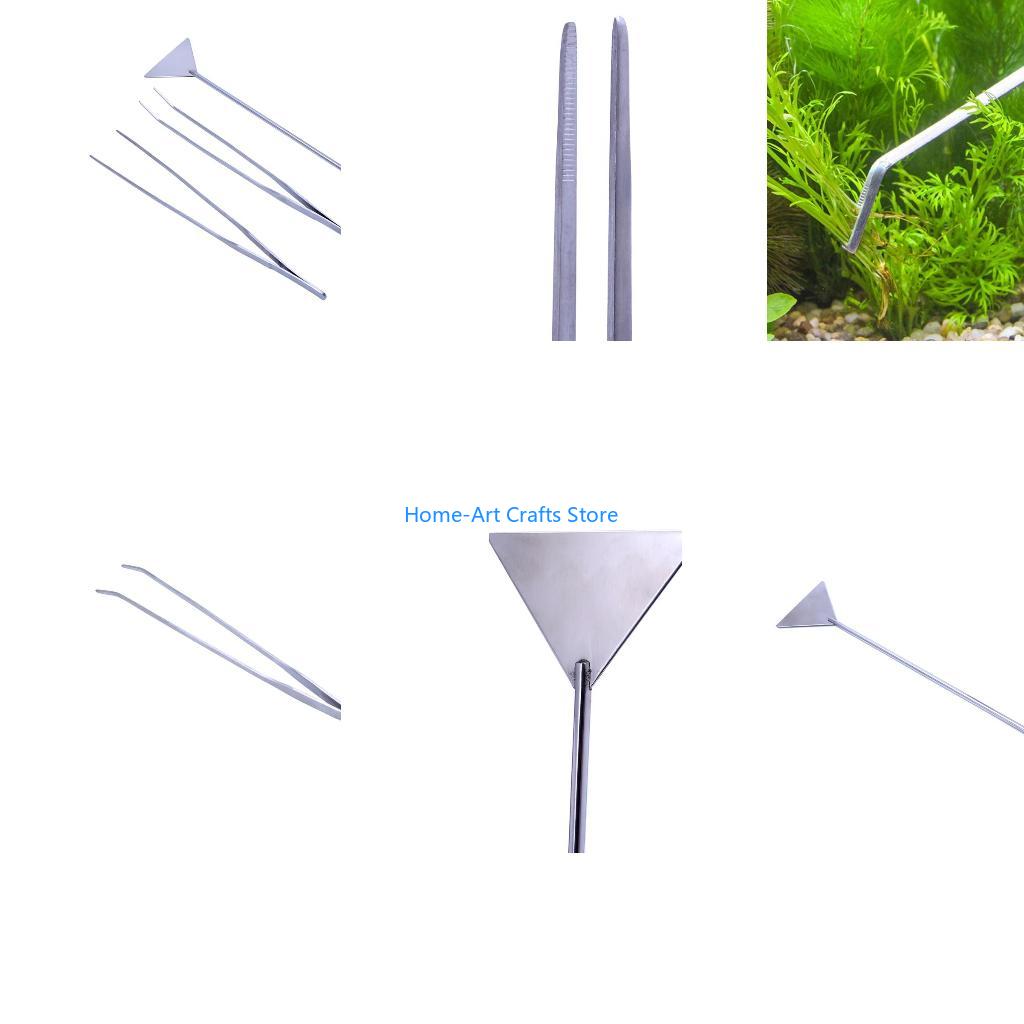 Planted Aquarium Tool Kit - Y3NA 3 ชิ้นชุดเครื่องมือ Aquarium สแตนเลสแหนบไม้พายเครื่องมืออเนกประสงค์สำหรับปลาและพืชน้ำ