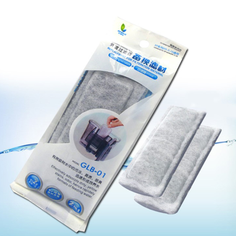 Planted Aquarium Media - ถังกรองสำหรับตู้ปลา, แผ่นกรองผ้าฝ้ายกรองคาร์บอน2ชิ้น