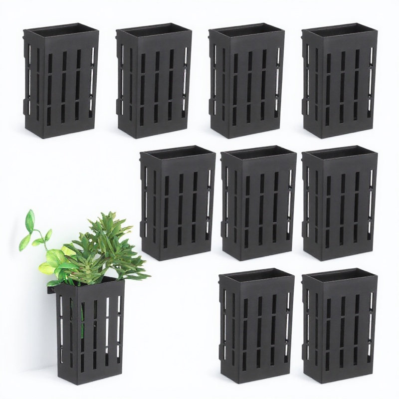 Aquarium Plants - ตะกร้าปลูกพืชน้ำแบบแขวนติดผนังตู้ปลา 10 ชิ้น อุปกรณ์ตกแต่งตู้ปลา ตะกร้าปลูกพืชน้ำ