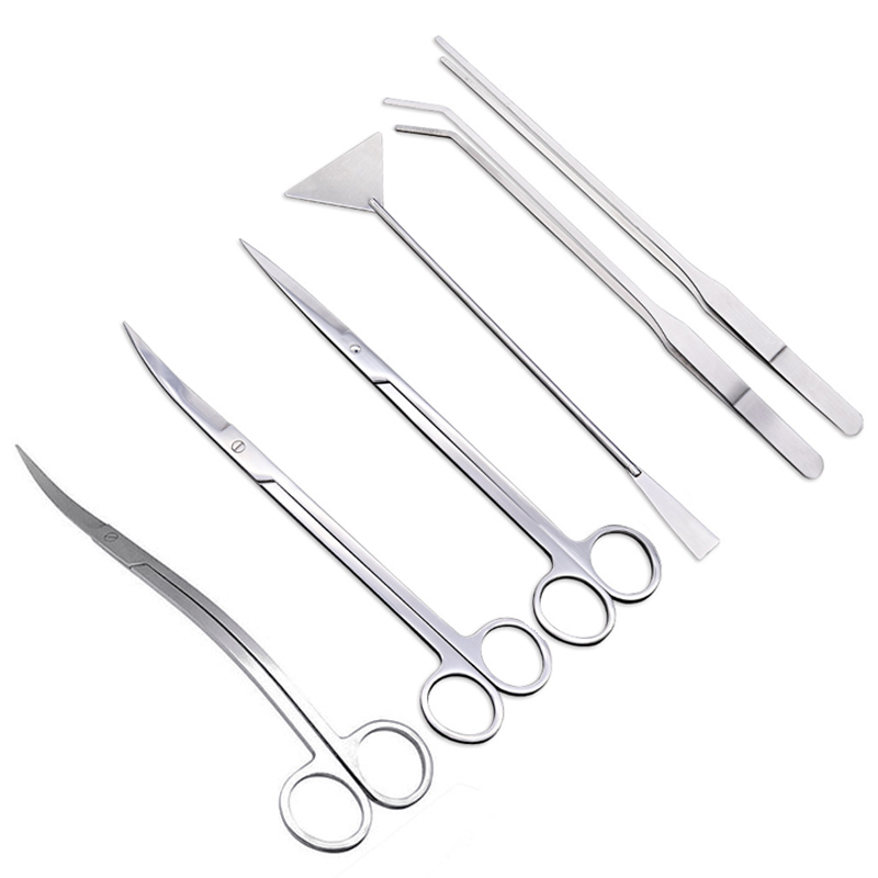 Planted Aquarium Tool Kit - Aquarium กรรไกรแหนบเครื่องมือถังปลาพืช Wave กรรไกรน้ําหญ้าสแตนเลสเครื่องมือทําความสะอาดผู้ถือ Aquarium อุปกรณ์เสริม