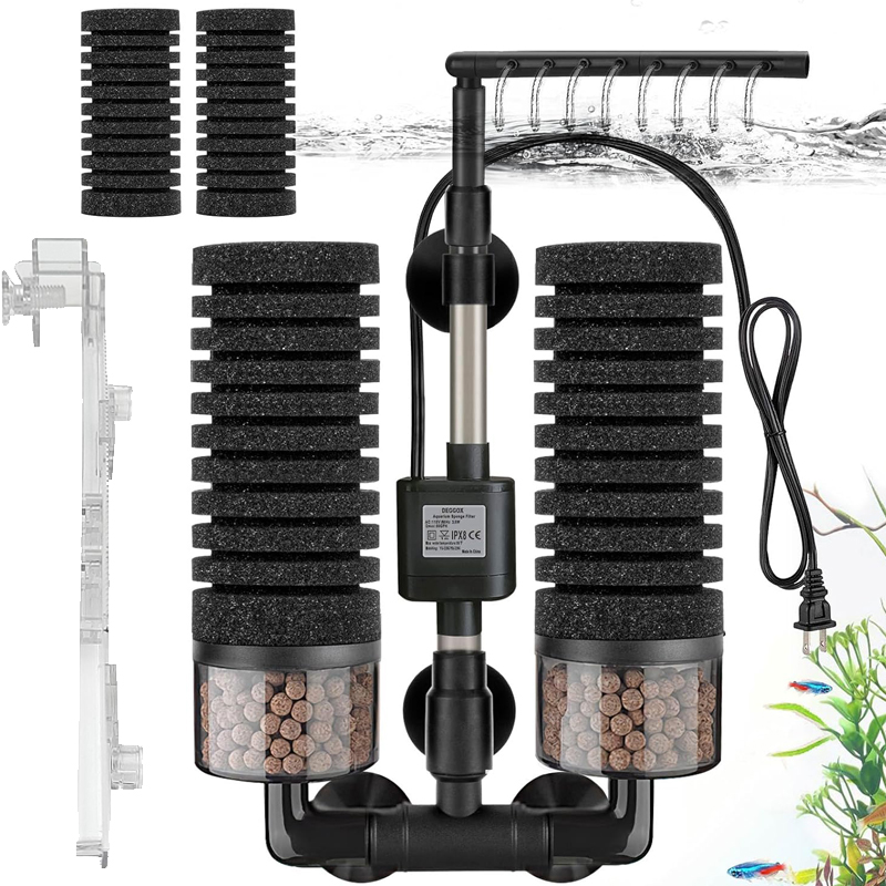 Planted Aquarium Media - 3-IN-1 คลิปบนไฟฟ้าฟองน้ํากรอง SILENCE Submersible Fish TANK