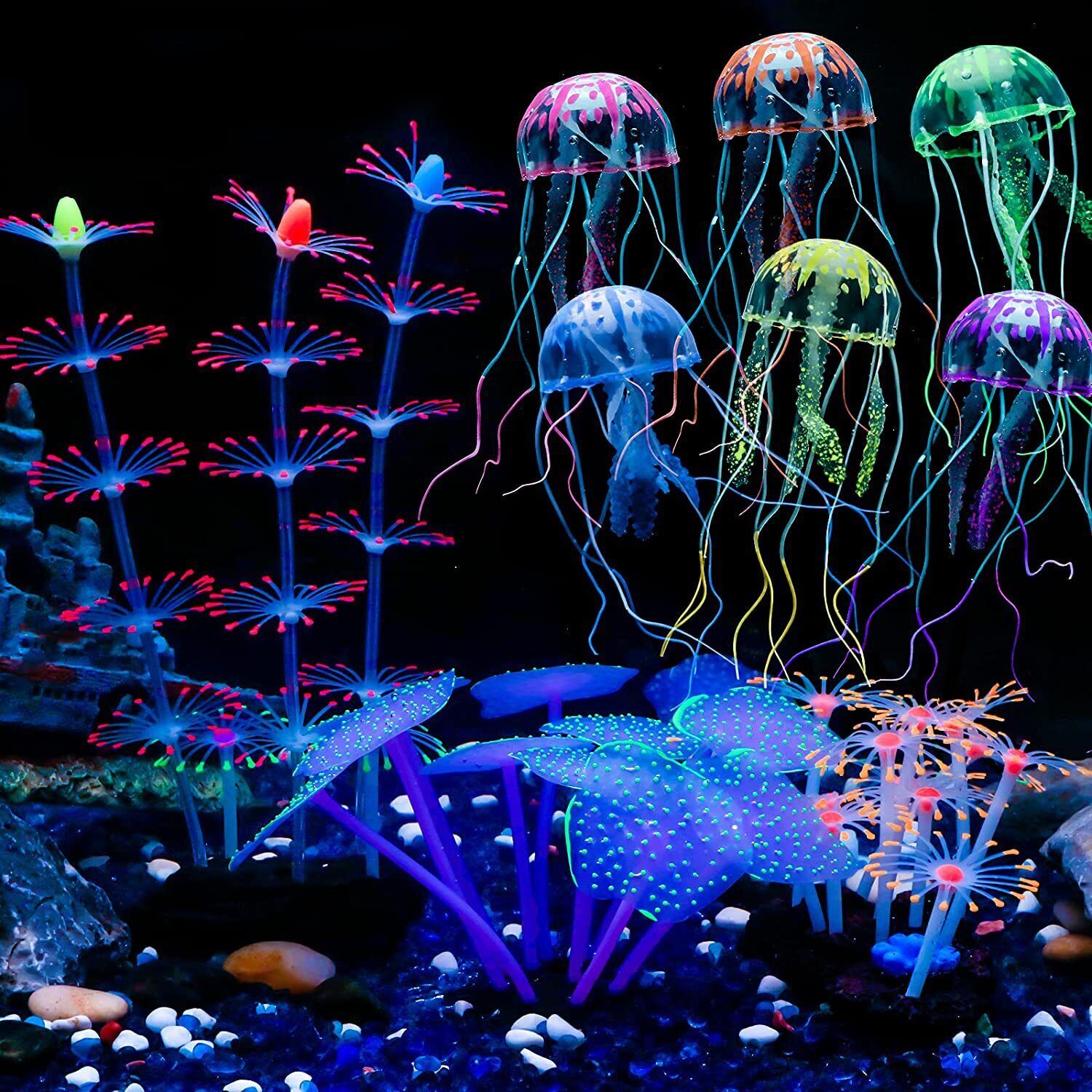 ซิลิโคนเรืองแสงตกแต่งตู้ปลา ปล - Aquarium Plant Live บทวิจารณ์และราคา