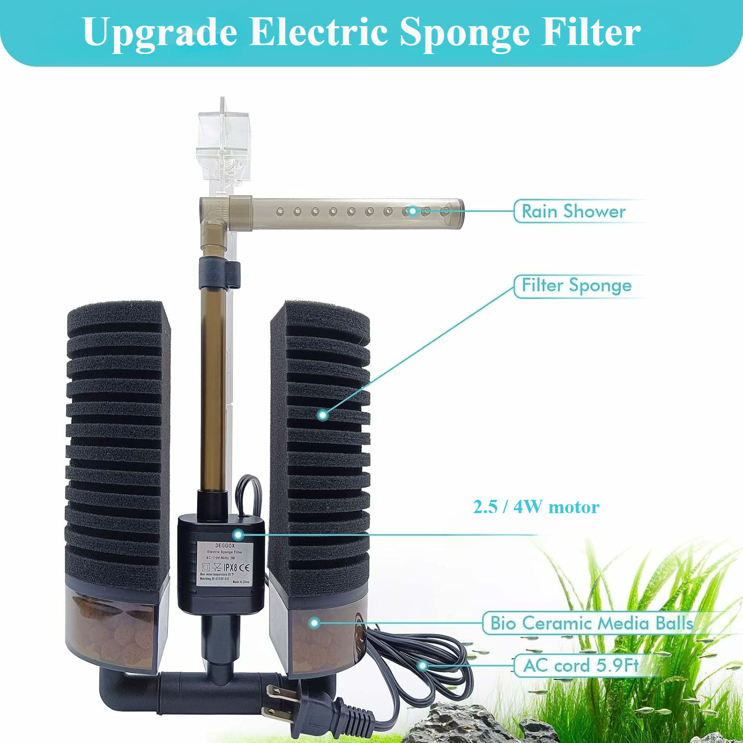 3-IN-1 คลิปบนไฟฟ้าฟองน้ํากรอง  - Planted Aquarium Media บทวิจารณ์และราคา